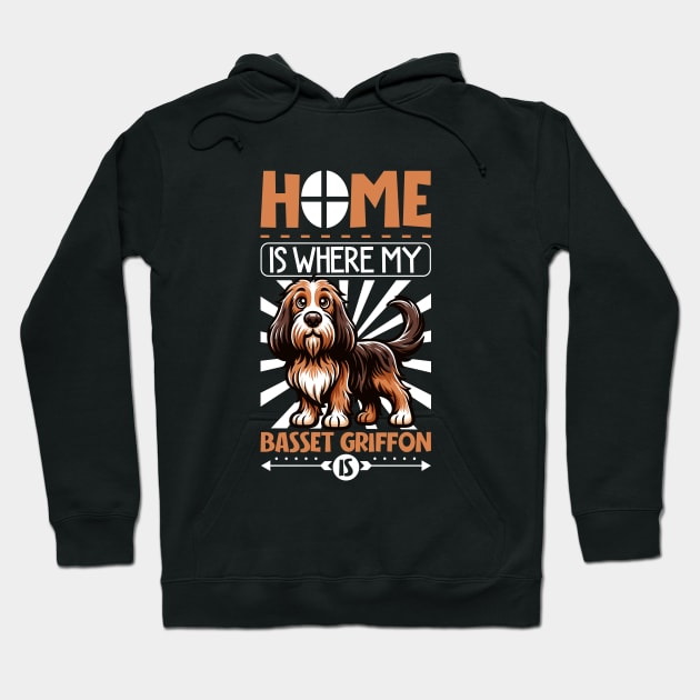 Home is with my Grand Basset Griffon Vendéen Hoodie by Modern Medieval Design